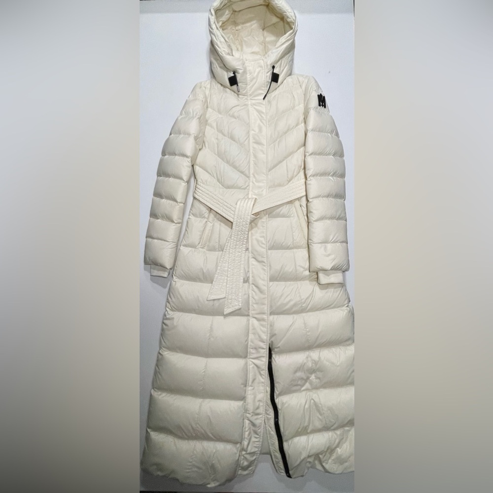 Mackage Cream Belted Calina Coat